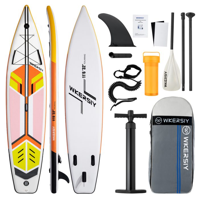 11ft6in Orange Wide Touring SUP | Extra-Length Comfort, Oversized Stability & Camera-Ready Design - Image 2