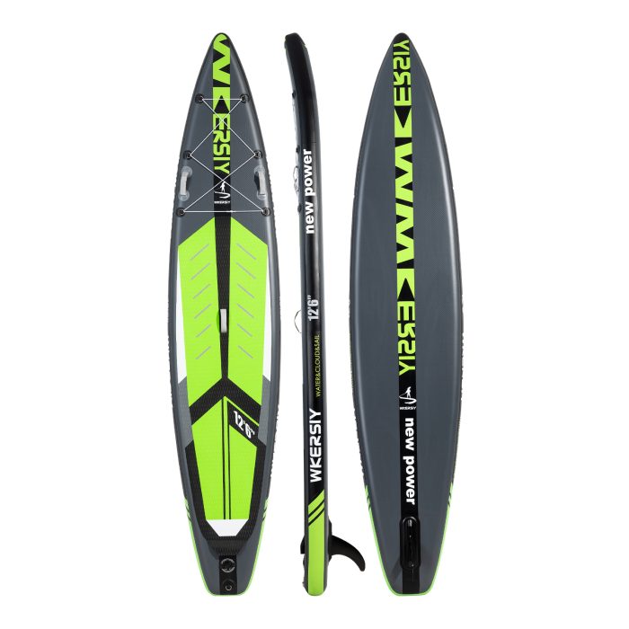 12ft6in Зеленая гоночная SUP-доска | Высокоскоростной дизайн, профессиональная производительность и дальние прогулки