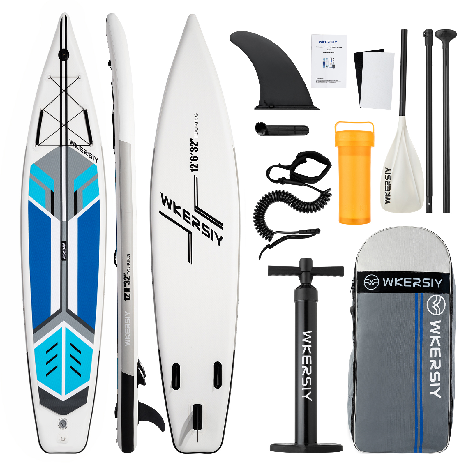 12ft6in Blue Touring SUP | Extended-Length Stability, Ultra-Comfort & Camera-Ready Cruising Design - Image 2