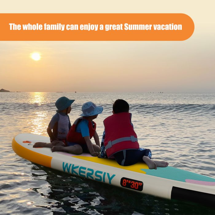 8ft Yellow Youth SUP | Kids Paddle Board with Ultra-Stable Design & Lightweight Portability - Image 7