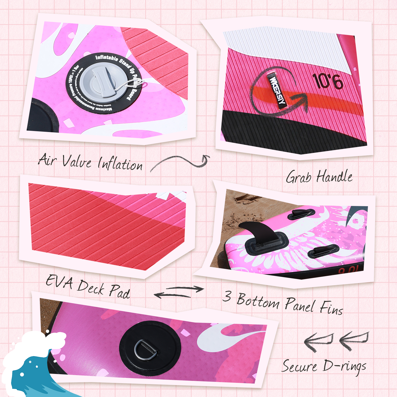 10ft6in Skeleton SUP | Multi-Functional Paddle Board for Yoga & Adventure – WKersiy - Image 6