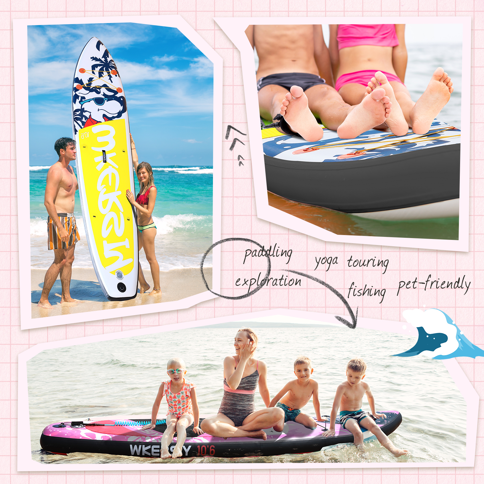 10ft6in Skeleton SUP | Multi-Functional Paddle Board for Yoga & Adventure – WKersiy - Image 7