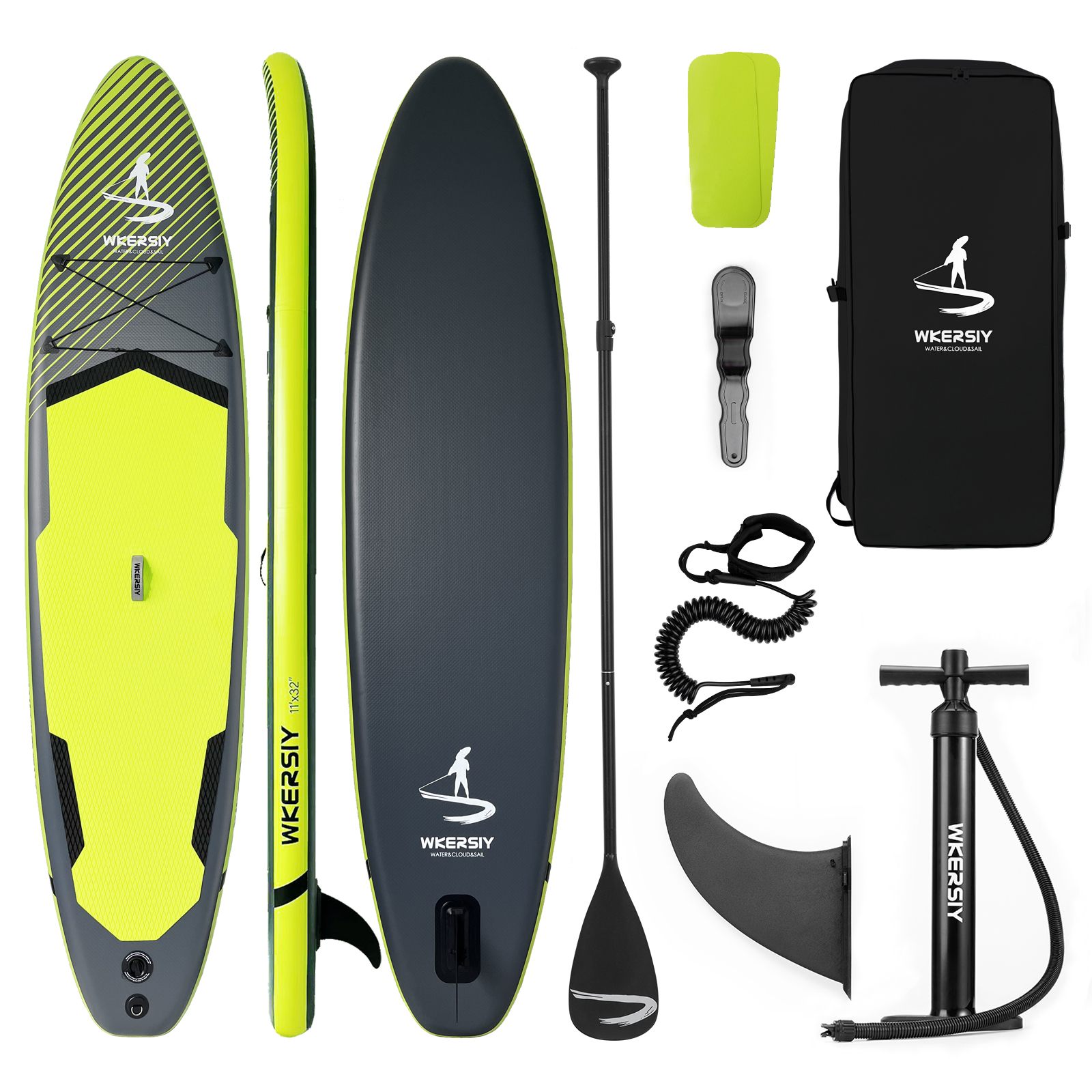 11ft Black Inflatable SUP Board | All-Water Performance Series, Classic Versatility & Rugged Durability - Image 2