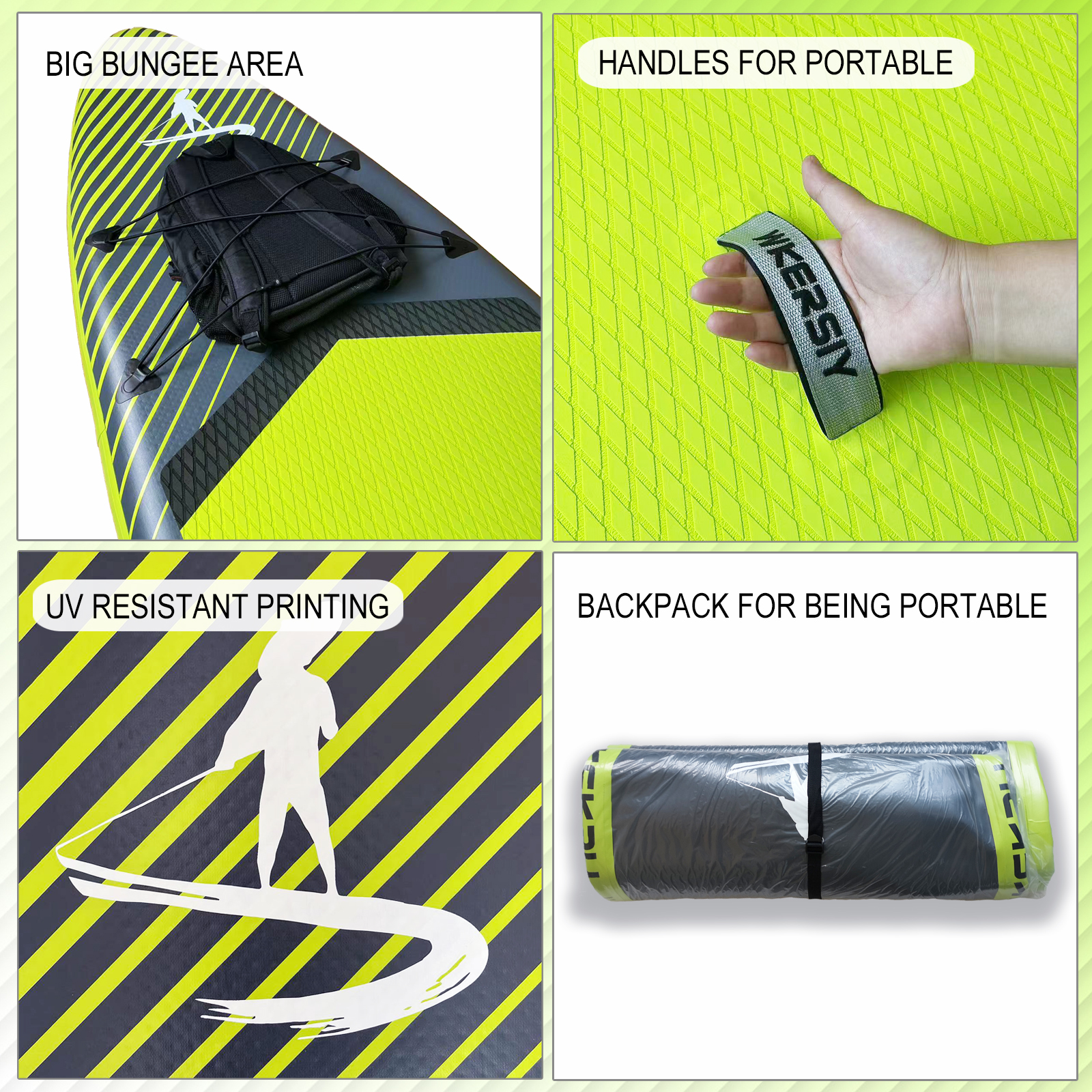 11ft Black Inflatable SUP Board | All-Water Performance Series, Classic Versatility & Rugged Durability - Image 5