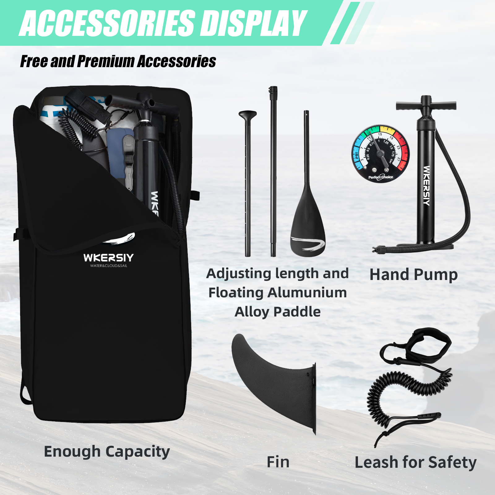 11ft Green Inflatable SUP Board | All-Water Performance Series, Eco-Conscious & Nature-Blend Design - Image 4