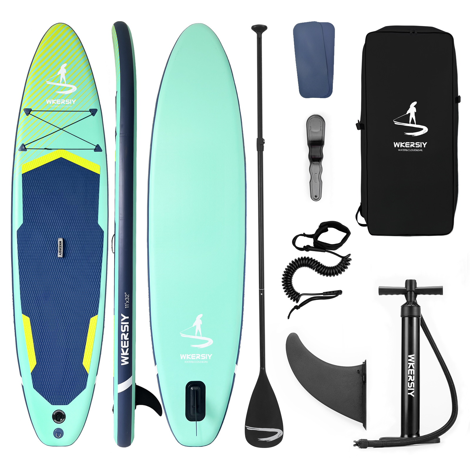 11ft Green Inflatable SUP Board | All-Water Performance Series, Eco-Conscious & Nature-Blend Design - Image 2