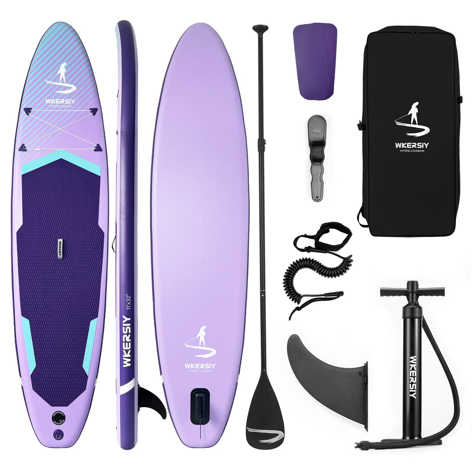 11ft Purple Inflatable SUP Board | All-Water Performance Series, High-Visibility & Ultra-Stable Design - Image 2