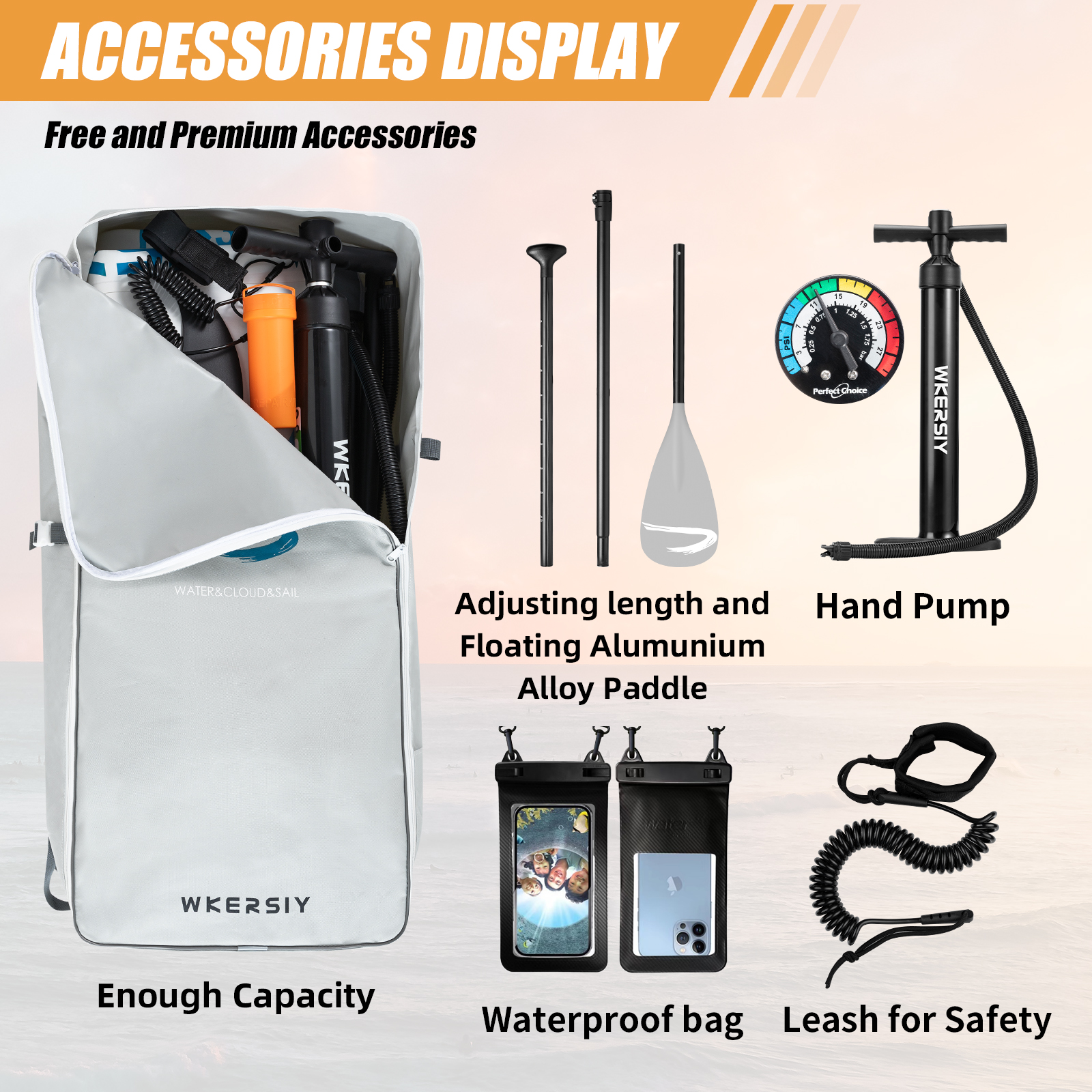 10ft6in Vibrant Rainbow Inflatable SUP Package | Dual-Sided Color Design, Ultra-Durable & All-Access Adventure Ready - Image 5