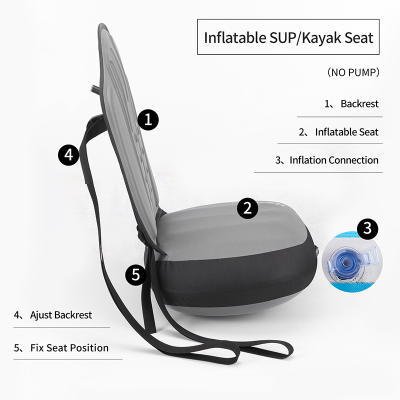 Inflatable Paddle Board Seat | Portable SUP Fishing Chair with Backrest – WKersiy - Image 3